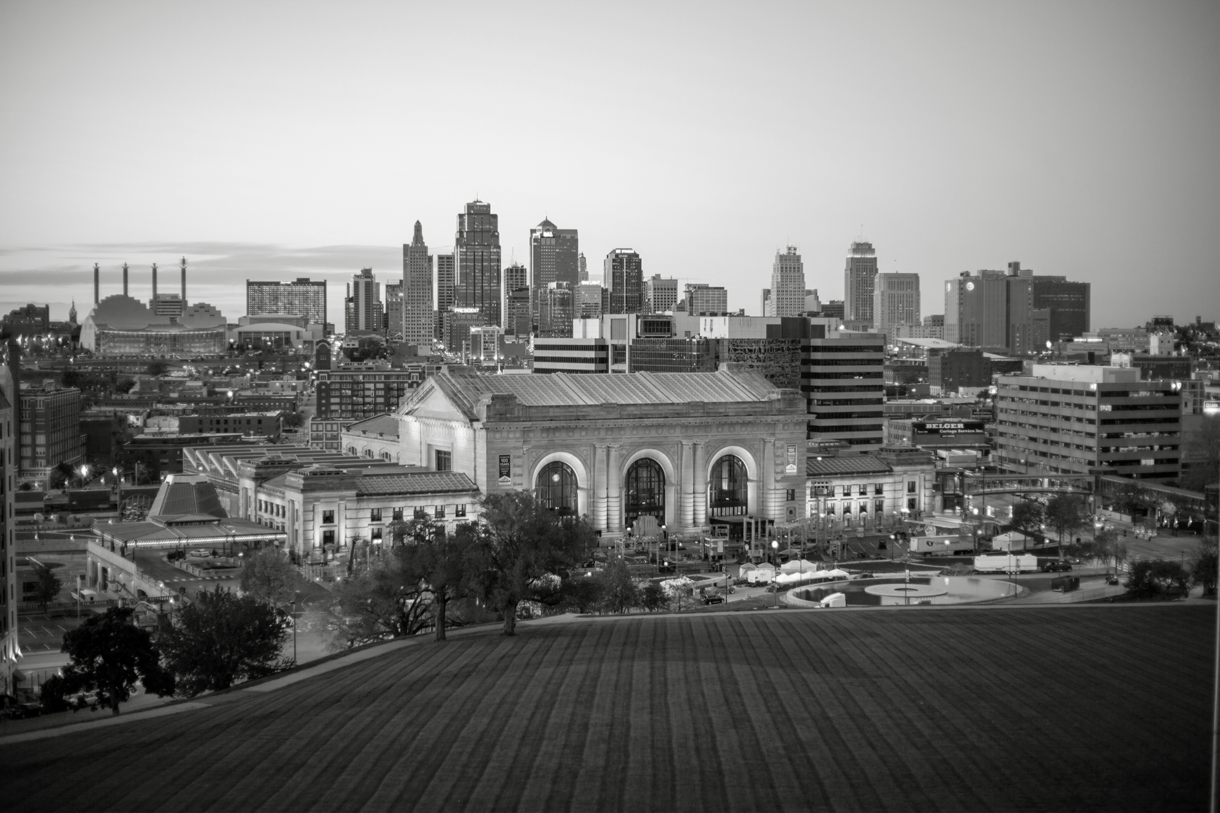 Birds eye view of city