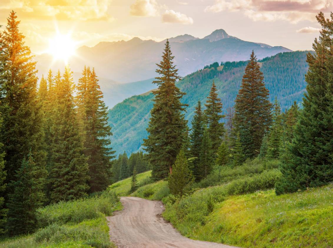 Path through mountains